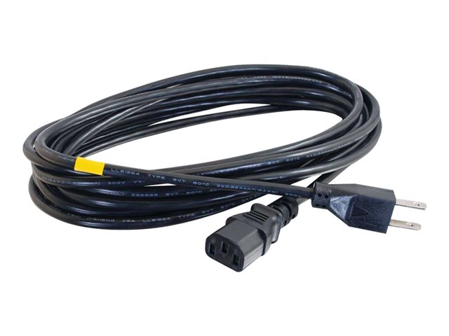 C2G 18 AWG North American Power Cord - Power cable - power IEC 60320 C13 to NEMA 5-15P (M) - 1.8 m - molded - black - North America