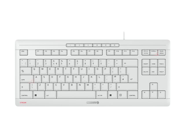 CHERRY STREAM KEYBOARD TKL - keyboard - UK - pale grey Input Device