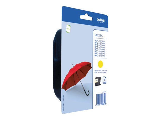 Brother LC225XLYBP - High Yield - yellow - original - blister - ink cartridge - for Brother DCP-J4120, MFC-J4420, MFC-J4620, MFC-J5320, MFC-J5620, MFC-J5625, MFC-J5720