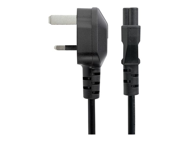 StarTech.com 3ft (1m) UK Laptop Power Cable, BS 1363 to C5 Clover Leaf, 2.5A 250V, 18AWG, Notebook/Laptop Replacement Cord, Printer Cable, UK Laptop Charger Cord, BS 1363 to IEC60320 C5 - Power Brick Cord - power cable - IEC 60320 C5 to BS 1363 - 1 m