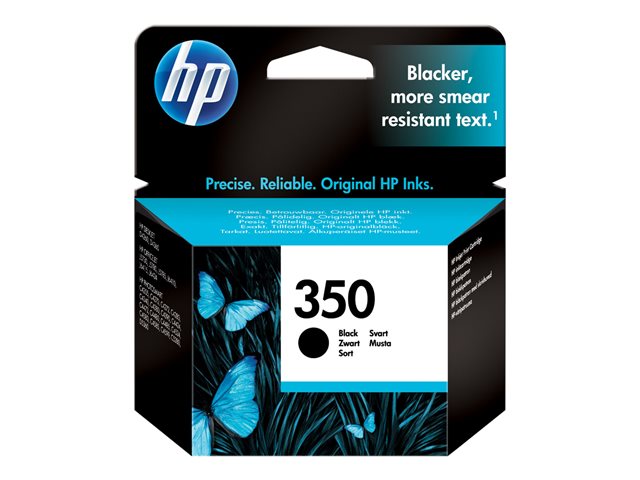 HP 350 - 4.5 ml - black - original - ink cartridge - for Deskjet D4268, Photosmart C4483, C4486, C4488, C4524, C4583, C4585, C4588, C5225