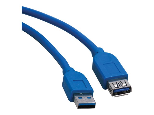 Eaton Tripp Lite Series USB 3.0 SuperSpeed Extension Cable (A M/F), Blue, 6 ft. (1.83 m) - USB extension cable - USB Type A (M) to USB Type A (F) - USB 3.0 - 1.8 m - blue