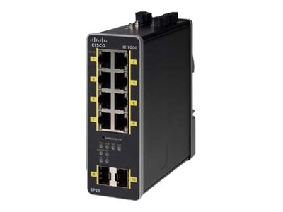 Cisco Industrial Ethernet 1000 Series - Switch - Managed - 8 x 10/100/1000 (PoE+) + 2 x 1000Base-X SFP (uplink) - DIN rail mountable - PoE+ - DC power - remanufactured