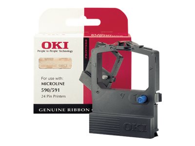 OKI - Black - print ribbon - for Microline 590, 590 Elite, 591, 591 Elite