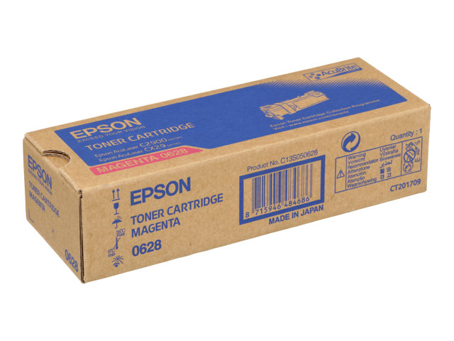 Epson Toner, AcuBrite, Toner, 1 x Magenta, Standard, S050628, 2,500 Pages