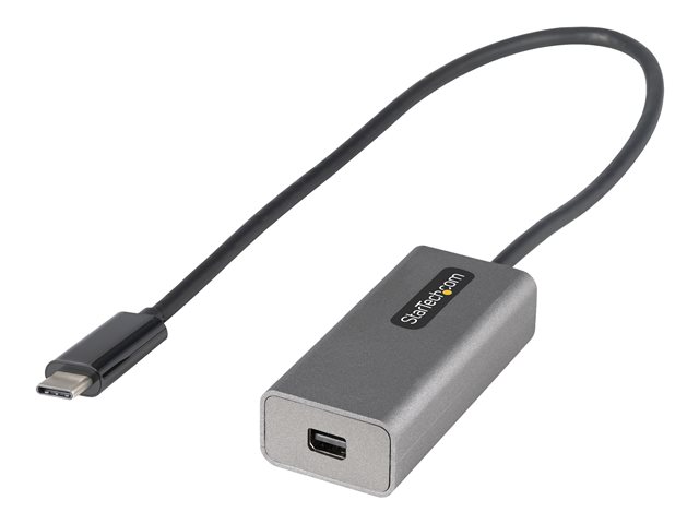 StarTech USB C to Mini DisplayPort Adapter, 4K 60Hz USB-C to mDP Adapter Dongle, USB Type-C to Mini DP Monitor/Display, Video Converter, Works w/ Thunderbolt 3, 12" Long Attached Cable - DP Alt Mode, mDP 1.2 (CDP2MDPEC) - Adapter - USB-C (M) to Mini Displ