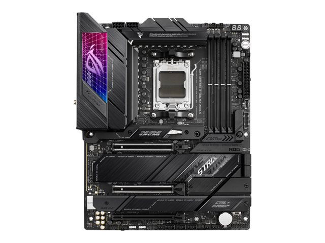 ASUS ROG Strix X670E-E Gaming WiFi - Motherboard - ATX - Socket AM5 - AMD X670E Chipset - USB-C 3.2 Gen 2x2, USB 3.2 Gen 1, USB-C 3.2 Gen2, USB 3.2 Gen 2 - 2.5 Gigabit LAN, Wi-Fi 6, Bluetooth - onboard graphics (CPU required) - HD Audio (8-channel)