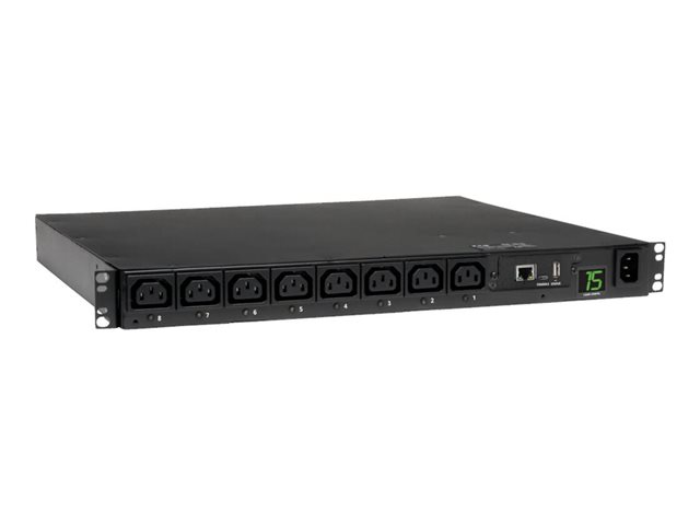 Eaton 2.5kW Single-Phase 208/230V Switched PDU - LX Platform, 8 C13 Outlets, C14 Input 2m Cord, 1U Rack-Mount, TAA - Horizontal rackmount - power distribution unit (rack-mountable) - 15 A - AC 208/230/240 V - 2.9 kW - Ethernet 10/100 - input: IEC 60320 C1