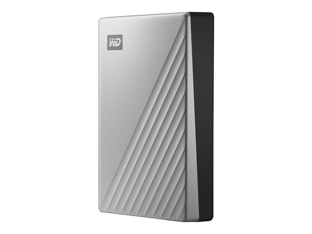 WD My Passport Ultra for Mac WDBPMV0040BSL - Hard drive - encrypted - 4 TB - external (portable) - USB 3.0 (USB-C connector) - 256-bit AES - silver