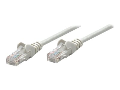 Intellinet Network Patch Cable, Cat6, 2m, Grey, Copper, U/UTP, PVC, RJ45, Gold Plated Contacts, Snagless, Booted, Lifetime Warranty, Polybag - patch cable - 2 m - grey