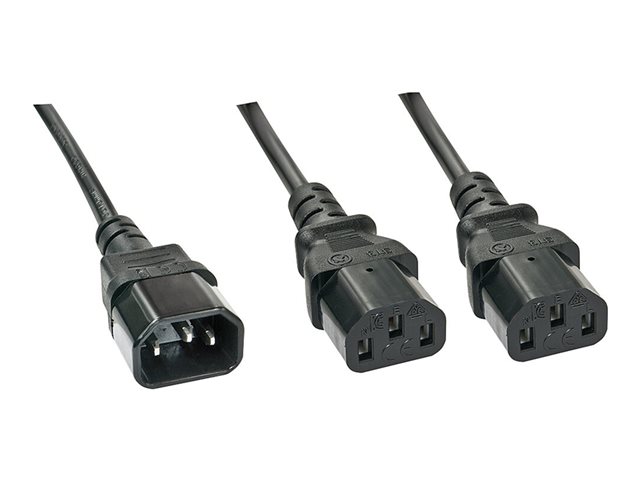 Lindy - power splitter - IEC 60320 C14 to power IEC 60320 C13 - 1 m