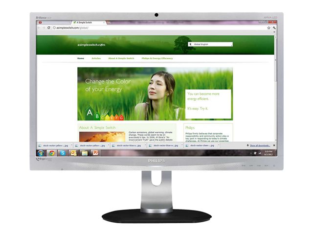 Philips Brilliance P-line 241P4QRYES - LED monitor - Full HD (1080p) - 24"