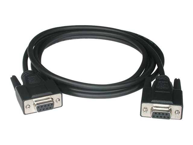 C2G - Null modem cable - DB-9 (F) to DB-9 (F) - 1 m - thumbscrews - black