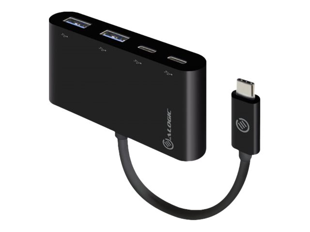 Alogic USB-C SuperSpeed Combo Hub with 2 Port USB-C & 2 Port USB-A - hub - 4 ports