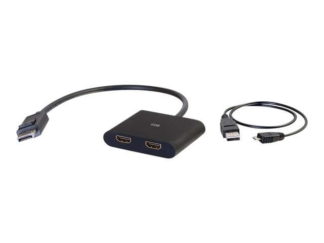 C2G DisplayPort 1.2 to Dual HDMI MST Hub - Video/audio switch - 2 x HDMI - desktop