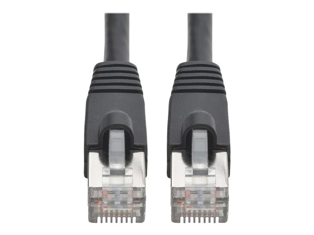 Tripp Lite Cat6a 10G-Certified Snagless Shielded STP Network Patch Cable (RJ45 M/M), PoE, Black, 30 ft. - patch cable - 9.14 m - black