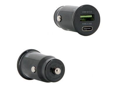 CAR CHARGER 1 USB A / 1 USB C QUICK CHARGE - SOFT BAG