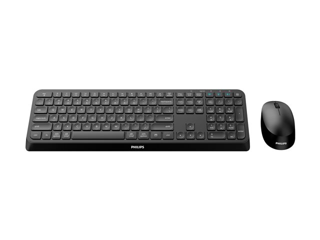 Philips 4000 series SPT6407B - Keyboard and mouse set - wireless - 2.4 GHz, Bluetooth 3.0, Bluetooth 5.0 - QWERTY