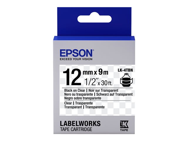 Epson LabelWorks LK-4TBN - label tape - 1 cassette(s) - Roll (1.2 cm x 9 m)