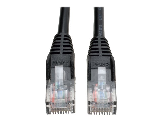Eaton Tripp Lite Series Cat5e 350 MHz Snagless Molded (UTP) Ethernet Cable (RJ45 M/M), PoE - Black, 50 ft. (15.24 m) - patch cable - 15.2 m - black
