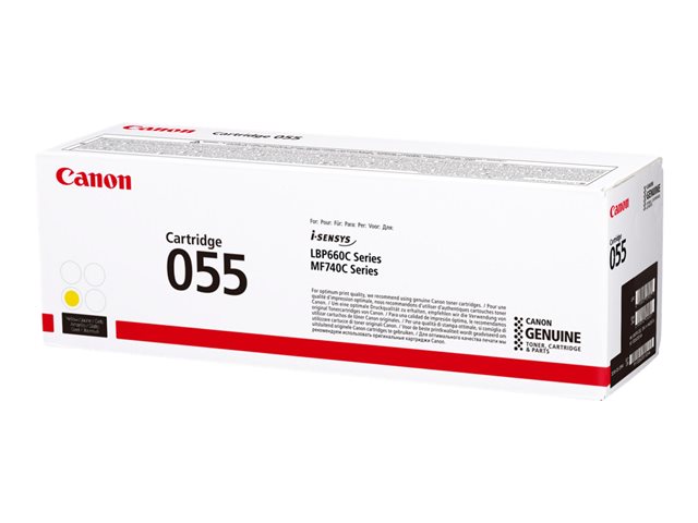 Canon 055 - Yellow - original - toner cartridge - for imageCLASS LBP664, MF745, i-SENSYS LBP663, LBP664, MF742, MF744, MF746, Satera LBP662