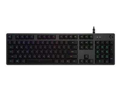 Logitech Gaming G512 - Keyboard - backlit - USB - QWERTY - UK - key switch: GX Brown Tactile - carbon