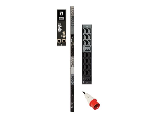 Tripp Lite 11.5kW 3-Phase Monitored PDU - LX Platform, 42 C13 & 6 C19 Outlets, IEC 309 16/20A Red, 0U, TAA - power distribution unit - 11.5 kW - TAA Compliant