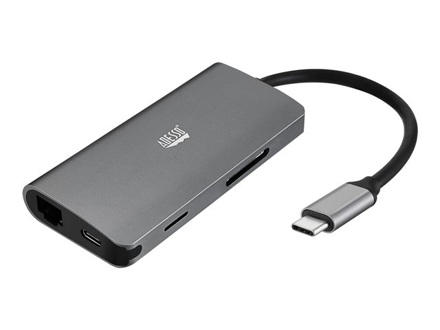 Adesso 8 in 1 - docking station - USB-C - HDMI
