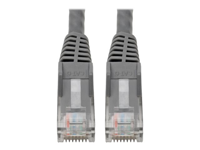 Eaton Tripp Lite Series Cat6 Gigabit Snagless Molded (UTP) Ethernet Cable (RJ45 M/M), PoE, Gray, 6-in. (15.24 cm) - patch cable - 15 cm - grey