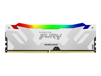 Kingston FURY Renegade RGB - DDR5 - kit - 32 GB: 2 x 16 GB - DIMM 288-pin - 6400 MT/s / PC5-51200 - CL32 - 1.4 V - unbuffered - on-die ECC - white, silver