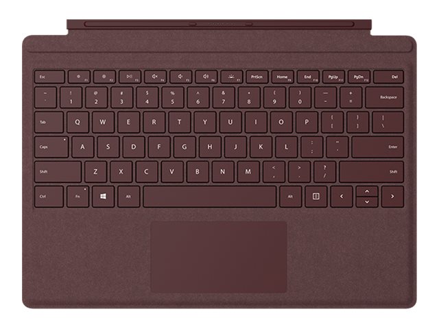 Microsoft Surface Pro Signature Type Cover - keyboard - with trackpad, accelerometer - QWERTY - UK - burgundy