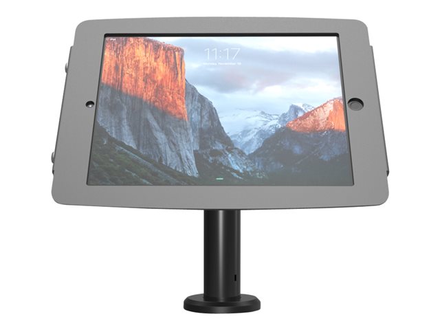 Compulocks Space Rise iPad 12.9" Counter Top Kiosk 4" Black - Mounting kit (enclosure, pole stand) - for tablet - black - screen size: 12.9" - desktop - for Apple 12.9-inch iPad Pro (1st generation, 2nd generation)