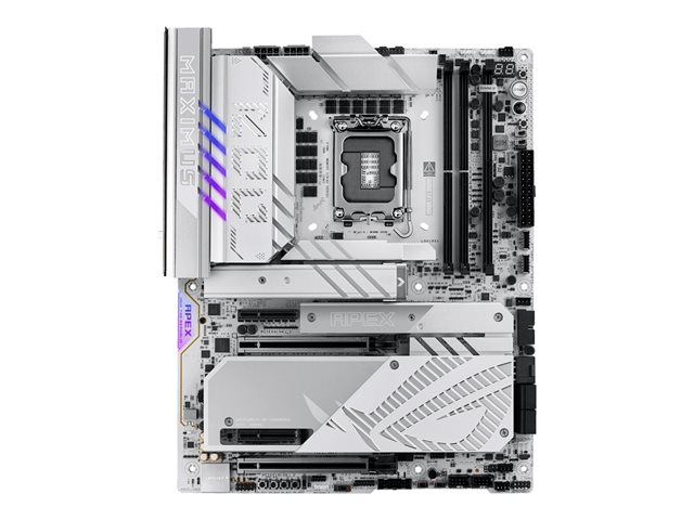 ASUS ROG MAXIMUS Z890 APEX - Motherboard - ATX - LGA1851 Socket - Z890 Chipset - USB4, USB-C 3.2 Gen 2x2, USB-C 3.2 Gen2, USB 3.2 Gen 1 - 5 Gigabit Ethernet, Wi-Fi 7, Bluetooth - onboard graphics (CPU required) - HD Audio (8-channel)