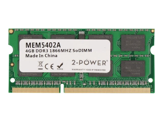 2-Power - DDR3L - module - 4 GB - SO-DIMM 204-pin - 1866 MHz / PC3L-14900 - unbuffered