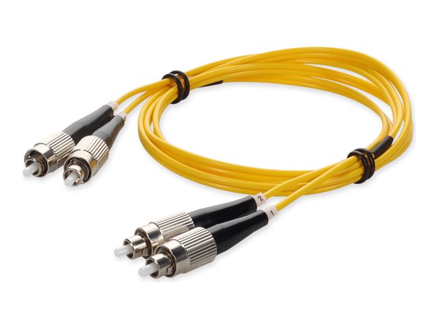 AddOn 3m FC OS1 Yellow Patch Cable - Patch cable - FC/UPC single-mode (M) to FC/UPC single-mode (M) - 3 m - fibre optic - duplex - 9 / 125 micron - OS1 - halogen-free - yellow