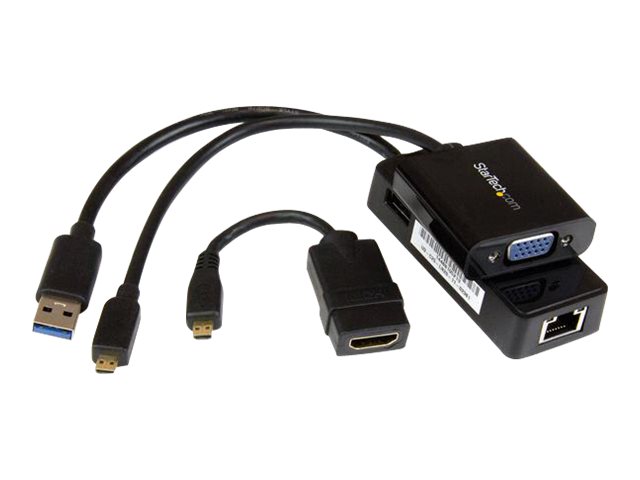 StarTech.com Accessory kit for Lenovo Yoga 3 Pro - Micro HDMI to VGA - Micro HDMI to HDMI - USB 3.0 Gb LAN - 3-in-1 connectivity bundle (LENYMCHDVUGK) - notebook accessories bundle