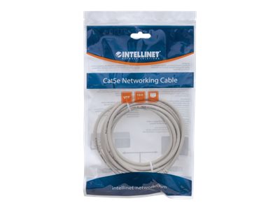 NETWORK CABLE CAT5E CCA 3M- GREY U/UTP SNAGLESS/BOOTED