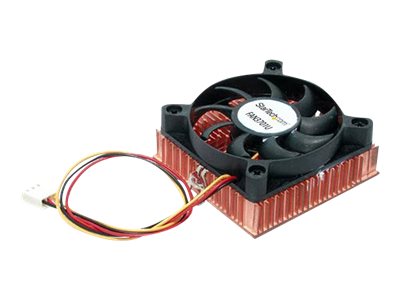 StarTech.com 1U 60x10mm Socket 7/370 CPU Cooler Fan - Low Profile CPU Cooler w/ Copper Heatsink & TX3 (FAN3701U) - processor cooler