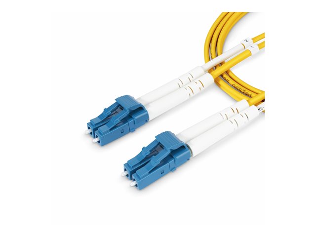 Startech 8m (26.2ft) LC to LC (UPC) OS2 Single Mode Duplex Fiber Optic Cable, 9/125µm, Laser Optimized, 10G, Bend Insensitive, Low Insertion Loss - LSZH Fiber Patch Cord (SMDOS2LCLC8M) - Patch cable - LC/UPC single-mode (M) to LC/UPC single-mode (M) - 8 m