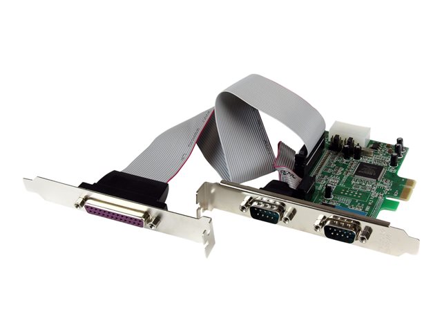 StarTech.com 2S1P Native PCI Express Parallel Serial Combo Card with 16550 UART - PCIe 2x Serial 1x Parallel RS232 Adapter Card (PEX2S5531P) - Parallel/serial adapter - PCIe - serial RS-232