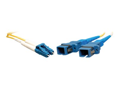 Eaton Tripp Lite Series 0.3M Duplex Multimode Fiber Optic 9/125 Adapter LC/SC M/F 1ft 1' 0.3 Meter - network adapter - yellow