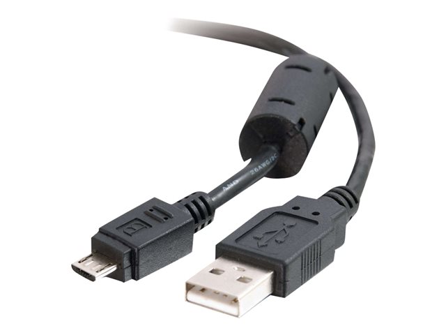 C2G 3ft USB to Micro B Cable - USB A to Micro USB Cable - USB 2.0 - M/M - USB cable - USB (M) to Micro-USB Type B (M) - 1 m - black