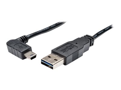 Eaton Tripp Lite Series 3ft USB 2.0 High Speed Cable Reversible A to Right Angle 5Pin Mini B M/M 3' - USB cable - mini-USB Type B to USB - 91 cm