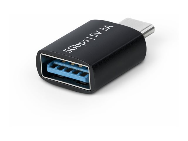 StarTech USB-C to USB-A Adapter, USB 5Gbps, Compact USB-C Male to USB-A Female Adapter, Durable Metal Housing, M/F - USB adapter - USB-C (M) to USB (F) - USB 3.2 Gen 1 - 5 V - 3 A - passive, up to 5 Gbps data transfer rate - black