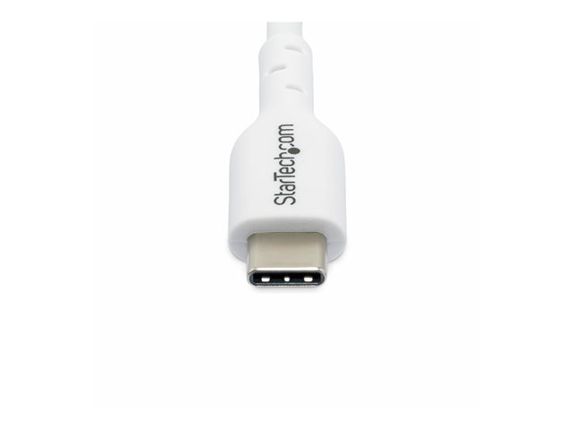StarTech 3m White USB-C Charging Cable, USB C Cable, 60W 3A PD - USB cable - USB-C (M) to USB-C (M) - USB 2.0 - 5 / 9 / 12 / 15 / 20 V - 3 A - 3 m - halogen-free, passive, USB Power Delivery (60W), Power Delivery 2.0 support - white