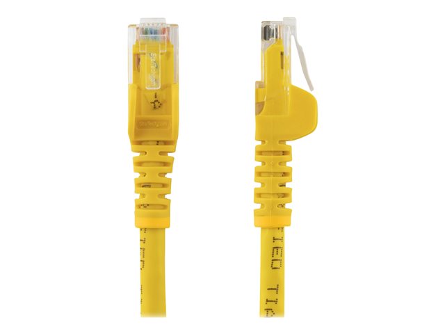 StarTech.com 5m CAT6 Ethernet Cable, 10 Gigabit Snagless RJ45 650MHz 100W PoE Patch Cord, CAT 6 10GbE UTP Network Cable w/Strain Relief, Yellow, Fluke Tested/Wiring is UL Certified/TIA - Category 6 - 24AWG (N6PATC5MYL) - network cable - 5 m - yellow