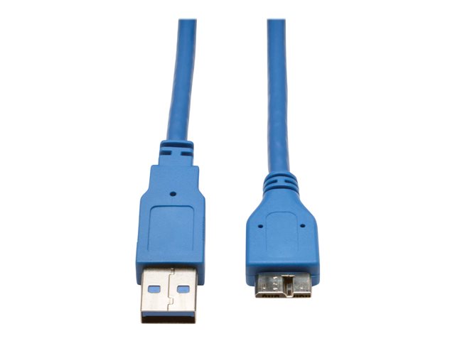Eaton Tripp Lite Series USB 3.0 SuperSpeed Device Cable (A to Micro-B M/M), Blue, 6 ft. (1.83 m) - USB cable - USB Type A to Micro-USB Type B - 1.8 m
