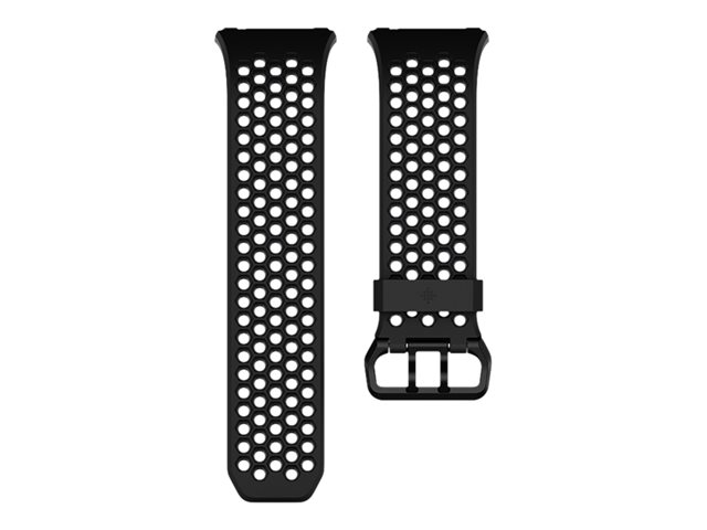 Fitbit Sport Band - Strap for smart watch - Large size - black & charcoal - for Fitbit Ionic