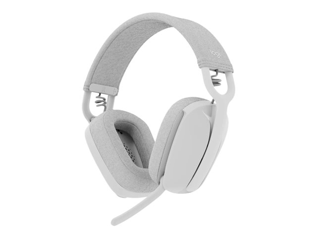 Logitech Zone Vibe Wireless - Headset - full size - Bluetooth - wireless - USB-C via Bluetooth adapter - off-white - Certified for Microsoft Teams