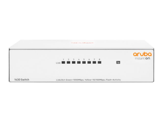 HPE Networking Instant On 1430 8G Switch - Switch - unmanaged - 8 x 10/100/1000 - desktop, wall-mountable - BTO